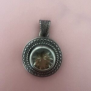Silver Pendant with Gemstone